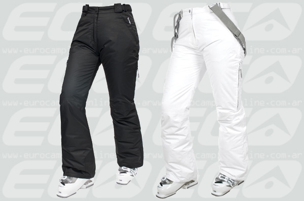 Eurocamping > TRESPASS PANTALON INVIERNO LOHAN LADY - Pantalones de esquí acolchados e impermeables. Botamanga con ajuste. Tiradores removibles. Ventilación lateral. 4